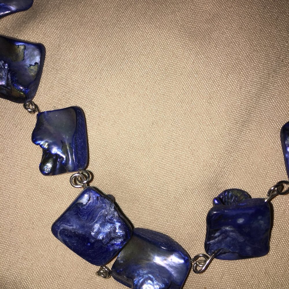 BLUE AND BEAUTIFUL STONE NECKLACE BY BEYA NEW